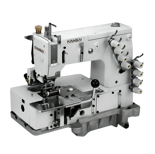 Промышленная швейная машина Kansai DLR1509SPF 1/8-1/8-1-1/8-1/8  (6 игольная поясная для тяж. мат.) фото
