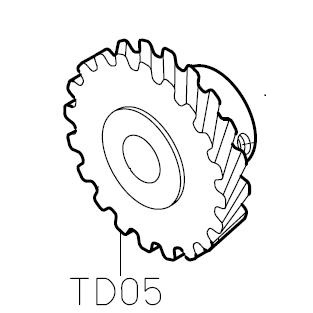 Колесо зубчатое TD05-E/TE04-E (комплект) (original) фото
