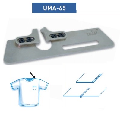 Приспособление UMA-65 (30109020+30109021+30112064) распошивание оверлочного шва фото