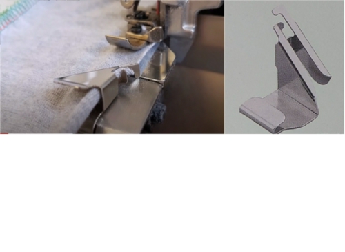 Приспособление антискрутки края материала для оверлока (для оверлоков с высотой столика 13 мм) фото