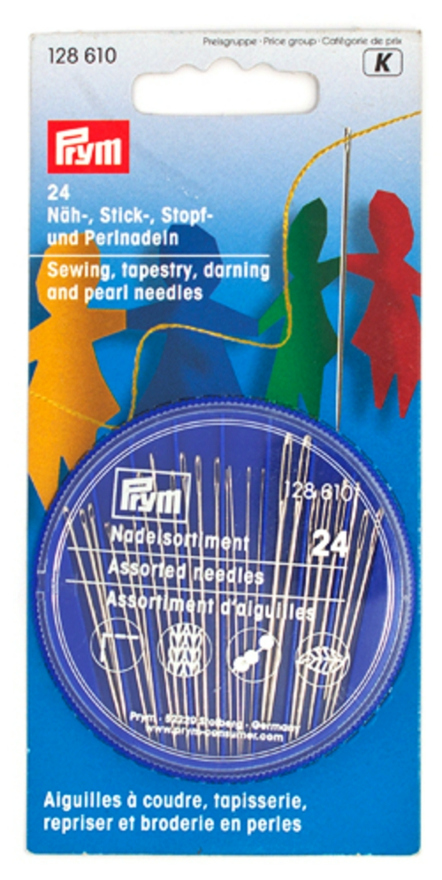 Prym Иглы набор для шитья, вышивки, штопки и бисероплетения в распределительном пенале 128610 фото