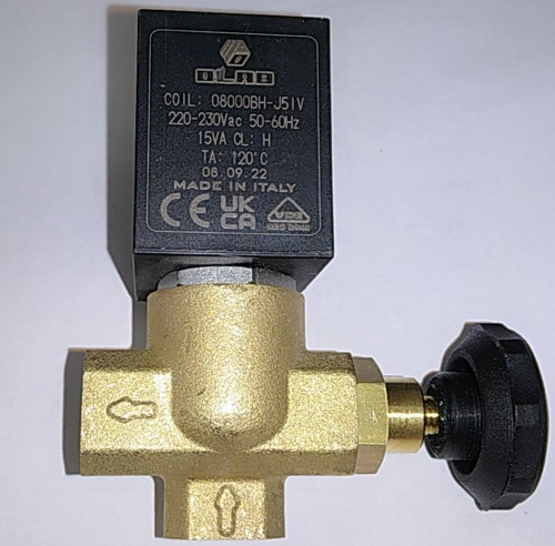 Электромагнитный клапан OLAB 1/4" с катушкой и регулировкой A1044 фото