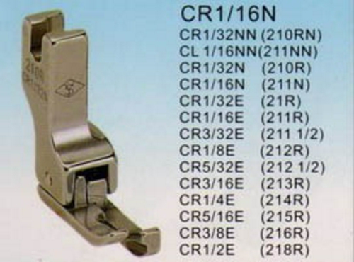 Лапка для отстрочек CR 1/32"N (=CR10N) узкая
